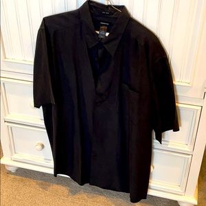 100% silk men’s short sleeve button down XL